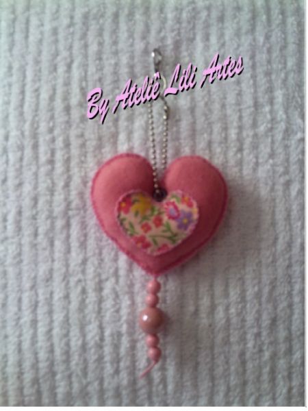 Chaveiro Coração Rosa