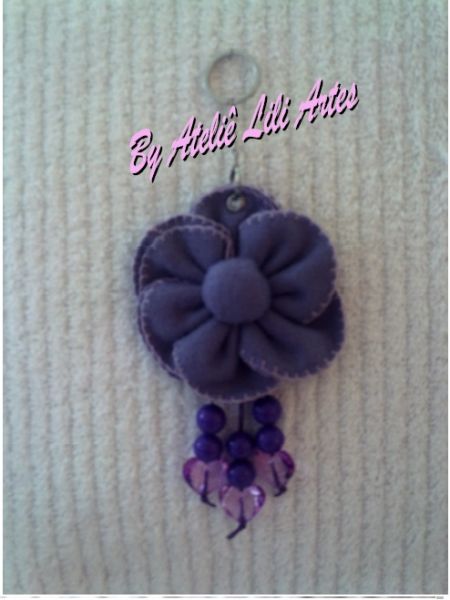 Chaveiro Flor Roxa