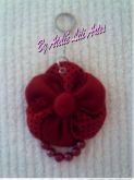 Chaveiro Flor Vermelho